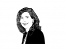 Line drawing of former Bulletin editor, Sherri Kimmel